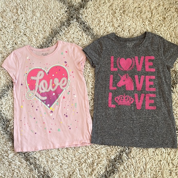 The Children's Place Other - The Children’s Place Love Shirts Size Large 10/12 Bundle